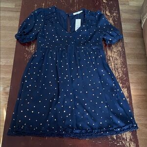 Mi Ami Midnight Blue and Gold Starry Dress size Small